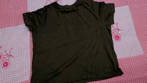 Graphic Print Brown Tee