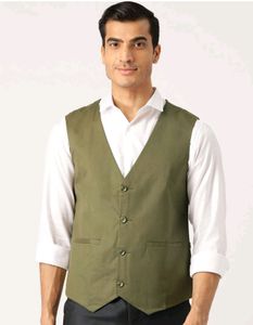 Olive Green Formal Waistcoat