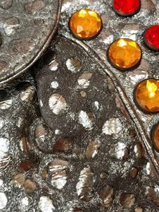 Embellished Silver Metallic Bag