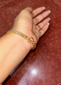 American Diamond Elegant Gold-Tone Bracelet