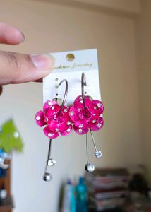 Pretty Pink Women Earrings For Party