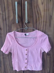 Pink Crop Top From H&M
