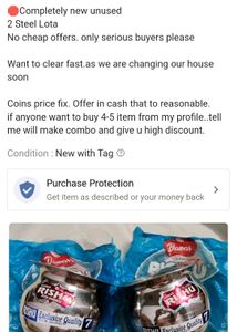 Clearing Sell Fry Pan + 2 Lota Kalash New
