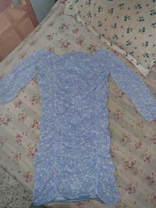 Blue Floral Mini Dress