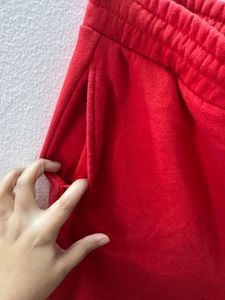 H&amp;M Red Fleece Trousers