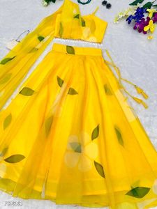 Yellow Fully Stiched Lehenga Choli