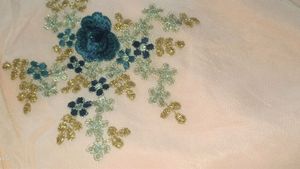 Beautiful Peach Lengha With Blue Dupatta