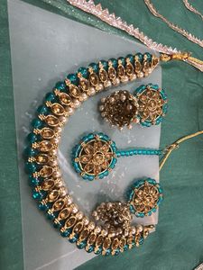 Peacock Green Necklace Set