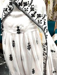 Aesthetic Gown Party Wear With Mirror Work 🤍✨