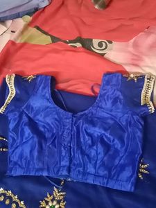 Heavy Designer Net Saree Royal Blue