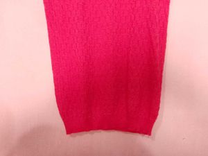 Shimmery heart pink top