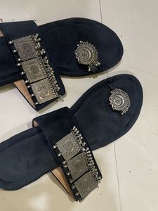 Ethnic Velvet Flats