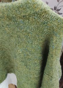 Green Layered Knit Sweater