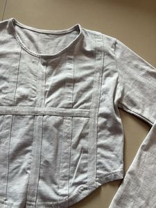 Gray Long Sleeve Top