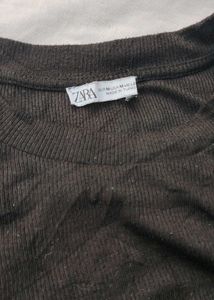 Black Tie-Up Detail T-Shirt