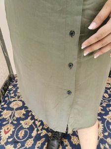 Olive Shirt Dress