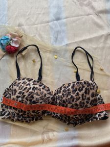 Pink By Vs Animal Printed Like New Bra