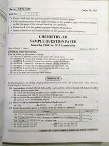 Shivdas CBSE CLASS 12 CHEMISTRY Past Year Papers