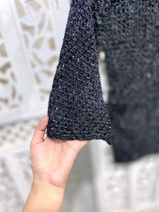 Glimmer Knit Crochet Top