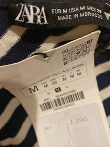 Zara Striped Asymmetric Top