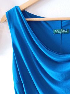 Ralph Lauren Draped Blue Gown