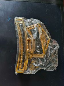 Gold Geometric Hair Clips Metal