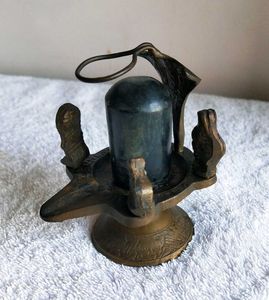 Antique Brass Shiva Lingam Statue