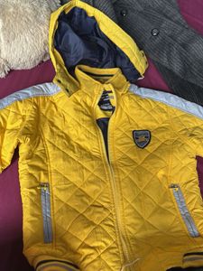 Stylish Yellow Quilted Jacket