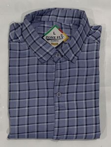 Checked Blue Shirt for Boys – Size L Chest 38