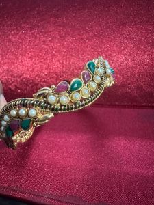 Multicolor Beads Kada Bangle With Screw