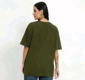 Olive Green Oversized Tshirts