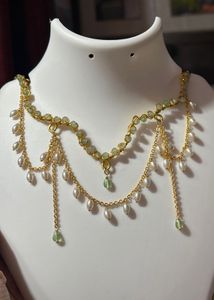 Elegant Pearl & Gem Necklace