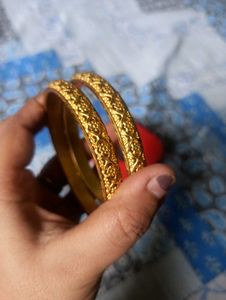 Gold-Plated Bangles (Set of 2)
