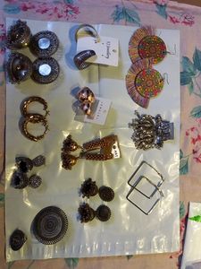 10 Pairs Of Earrings And 2 Finger Rings