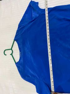 Blue Satin Top Fits Till 44