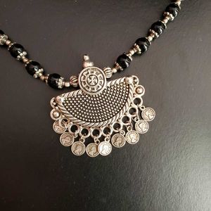 Beaded Silver Necklace