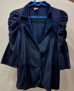 Black Velvet Collar Blazer