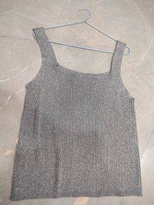 SILVER GREY CROP TOP