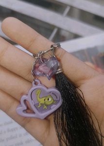 Handmade Purple Theme Tangled Pascal Keychain💜