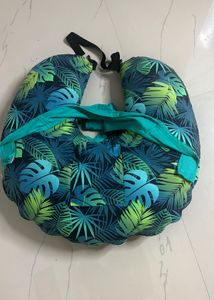 Nursing Pillow with Tropical Leaf Pattern
