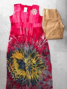 Front Slit Kurti+Pant