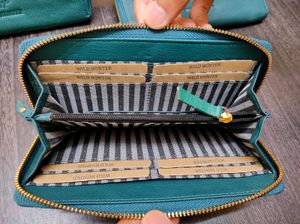 WILD HUNTER LEATHER CLUTCH METAL CHAIN