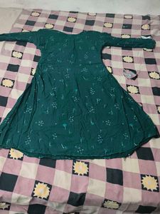 Green Printed Kurti/Dress