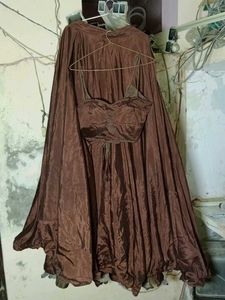 Brown silk  Lehenga Choli Set