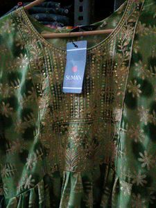 Green Embellished Maxi Dress