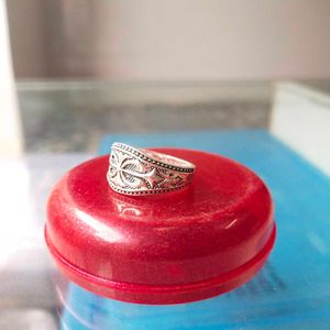 Pure Silver Antique Oxidised Turkish Ring 💍