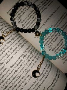 Beaded Charm Bracelets - Set of Two