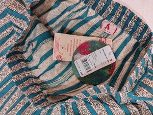 Ateesa Soft Cotton Striped Palazzo Pants , Size:L