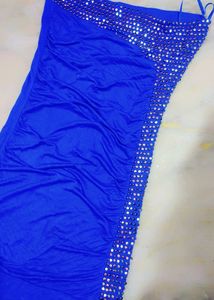 Blue Short Tube Style Dress For Girl