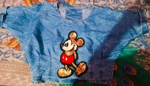 Mickey Mouse Denim Top